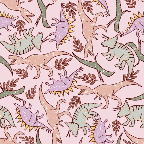 Pink Dino Leaves