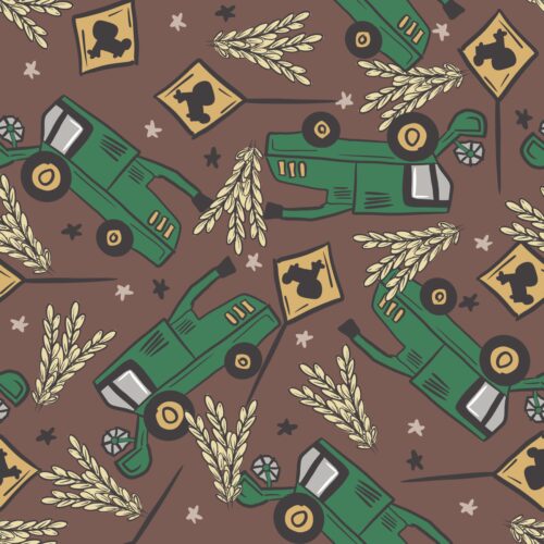 Farm Tractor Brown