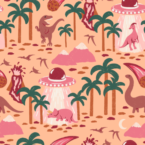 Alien Dinosaur Rescue Pink Colorway