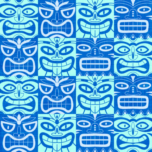 Krystal Winn - Aloha Tiki Check Blue