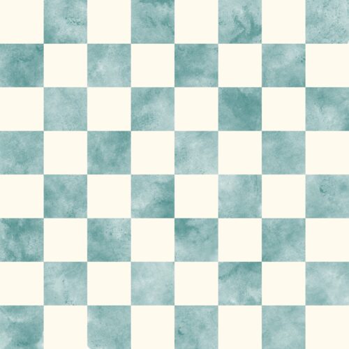 Lindsay Anne - Aqua And Cream Checker