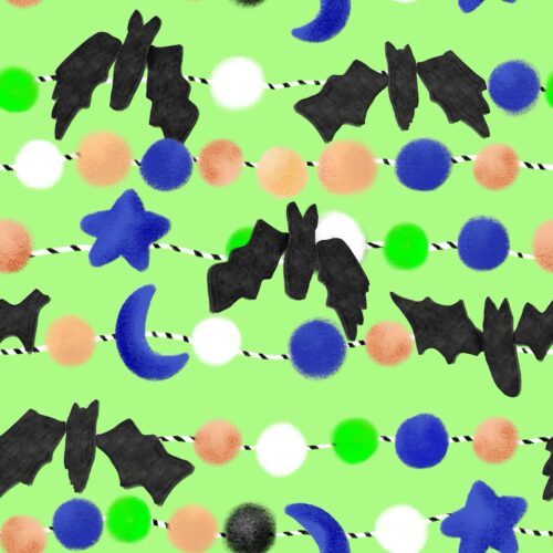 Lindsay Anne - Bat Garland Bright Green