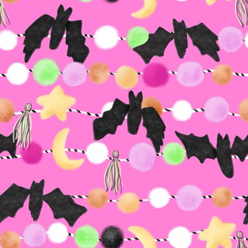Lindsay Anne - Bat Garland Hot Pink