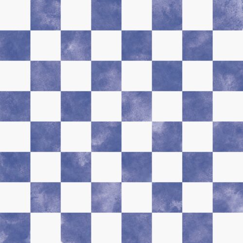 Lindsay Anne - Blue Lt Gray Watercolor Checker