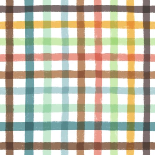 Lindsay Anne - Boardwalk Faded Plaid White Multi
