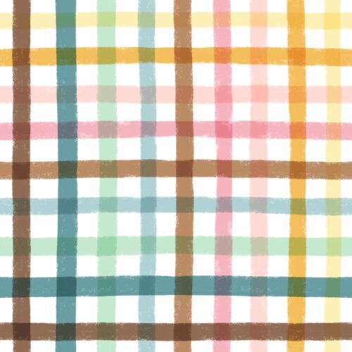 Lindsay Anne - Boardwalk Plaid White Multi Pink