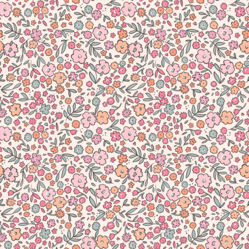 Bunnies Spring Floral 10×10