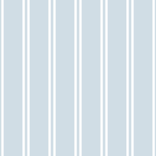 Butterfly Garden Stripe Preppy light blue