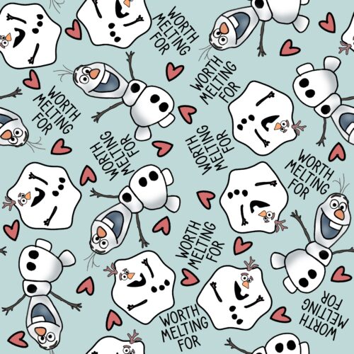 Blue Snowman Hearts