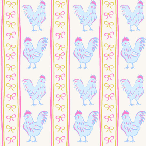 Vivie & Ash - Chicken Stripes White