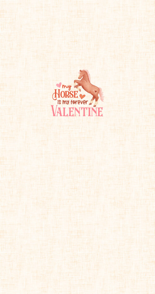 Krystal Winn - Cowboy Valentine Panel My Horse Is My Valentine