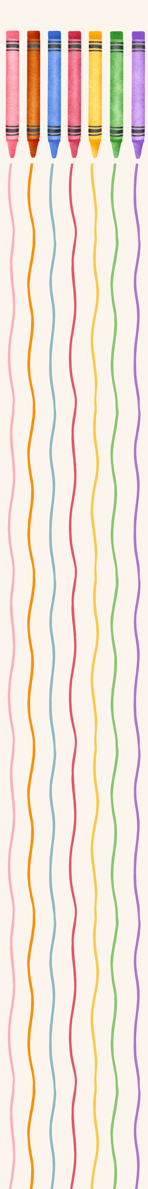 Krystal Winn - Crayon Stripe Single Border