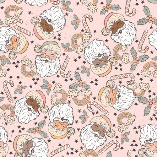 Pink Santa Doodles