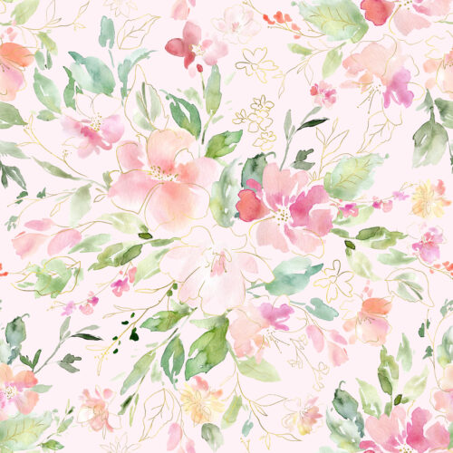 Hip Kid Design - Darling Florals on Blushing Pink