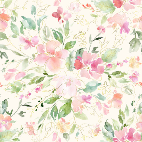 Hip Kid Design - Darling Florals on Pearl
