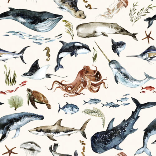 Hip Kid Design - Deep Sea Adventures on Cream
