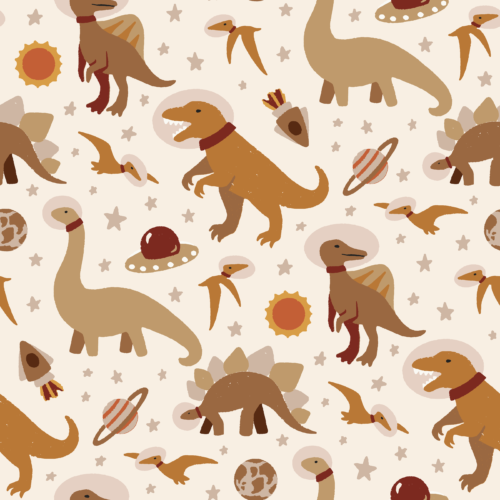 Dinosaur Astronauts Boho Colorway
