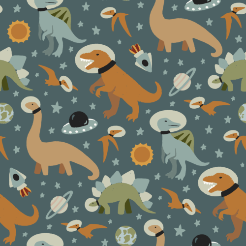 Dinosaur Astronauts Midnight Colorway