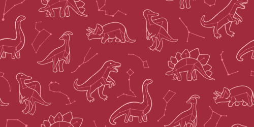 Dinosaur Constellations Pink Colorway