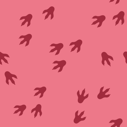 Dinosaur Tracks Pink Colorway