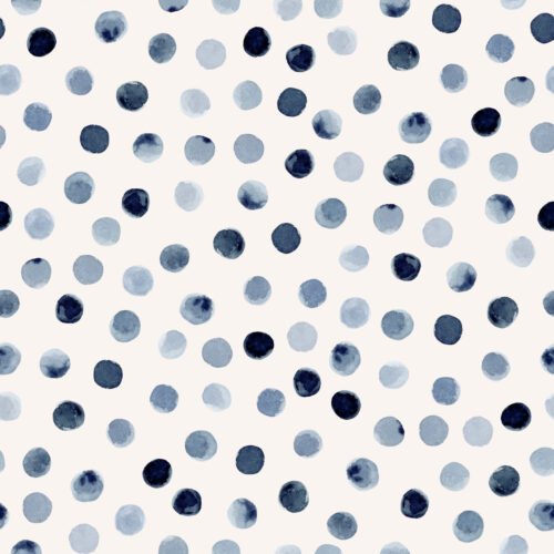 Dusty Blue and Midnight Watercolor Dots
