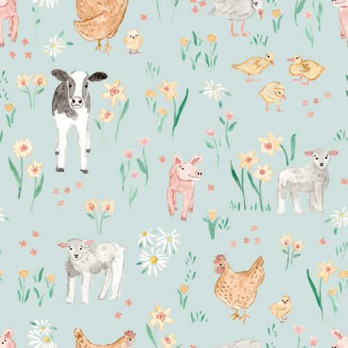 Farm babies light blue