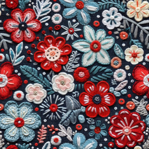 Fourth of july felt embroidery