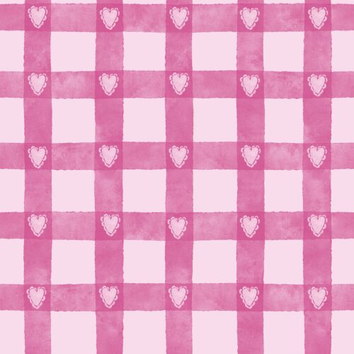 Ginghamwithheartltpinkdarkpink