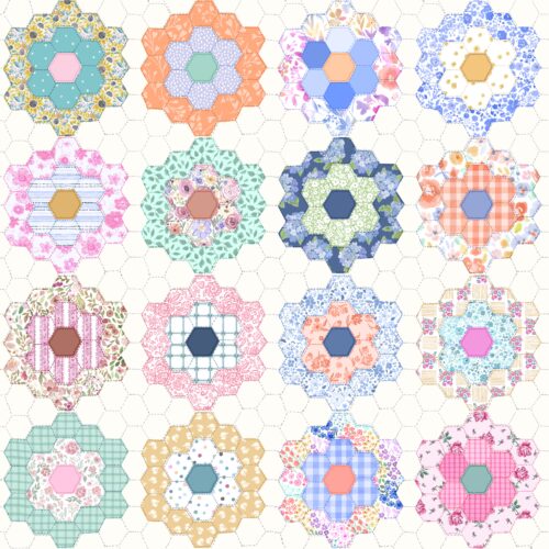 Lindsay Anne - Grandmas Garden Floral Quilt Cream Laa