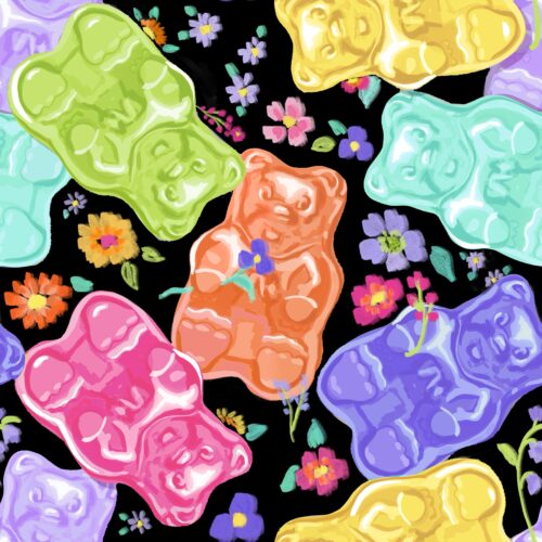 Lindsay Anne - Gummy Bear Garden Party Black
