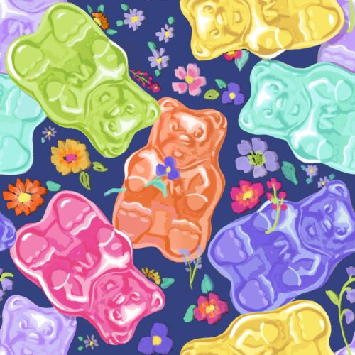 Lindsay Anne - Gummy Bear Garden Party Navy