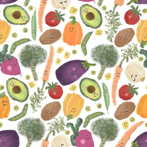 Lindsay Anne - Happy Veggies White