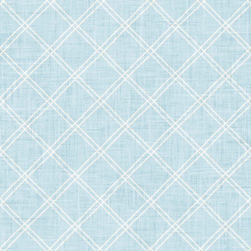 Harbor Bloom Lattice Plaid Sky