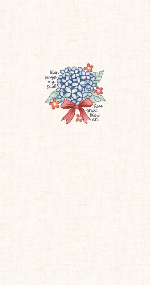 Harbor Bloom Panel- Hydrangea- How Great Thou art