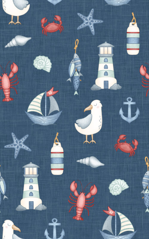 Harbor Bloom Seaside Navy