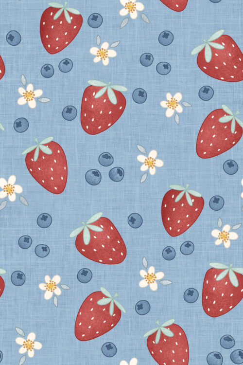 Harbor Bloom Strawberries Blue