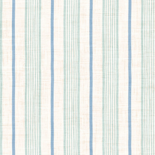 Harbor Bloom Stripe Mint and Blue