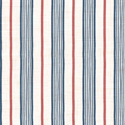 Harbor Bloom Stripe Red and Navy