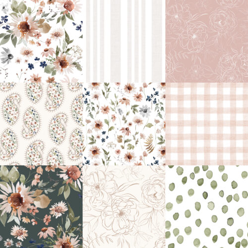Hip Kid Design - Hazel Floral Cheater Quilt