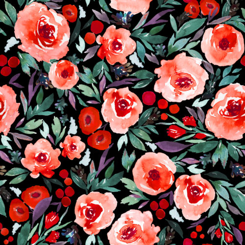 Indy Bloom Designs - Indy Bloom Design Winter Berry Blossom Black7x7