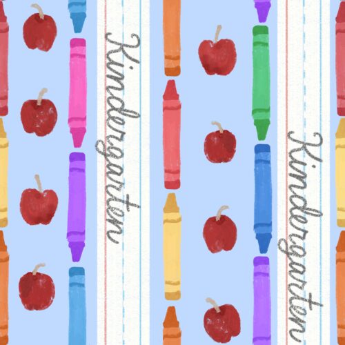 Lindsay Anne - Kindergarten Stripe Blue