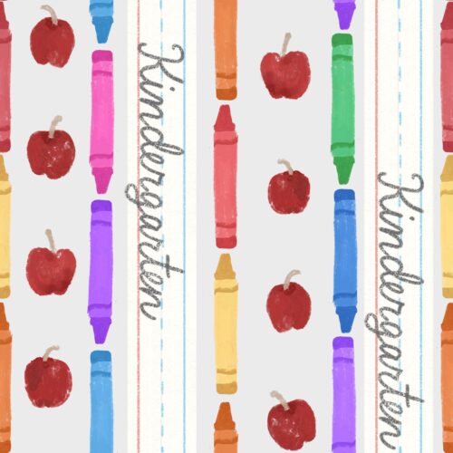 Lindsay Anne - Kindergarten Stripe Light Gray