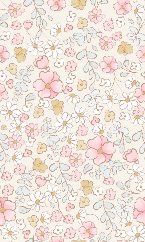 Deerly floral pattern