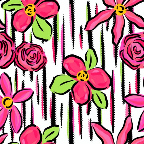 Casey Gowers - Neon Coral Floral