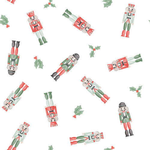 Nutcrackers tossed bright white