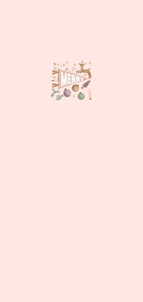 Panel Merry Pennant Pink19x
