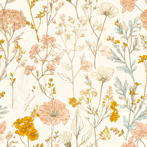 Pastel boho floral
