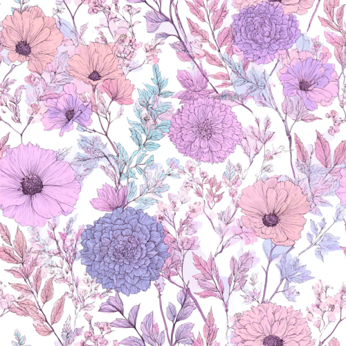 Pastel purple floral s