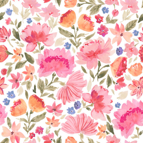 Indy Bloom Designs - Peony Sunset In Peachy Pink Jumbo 24x24