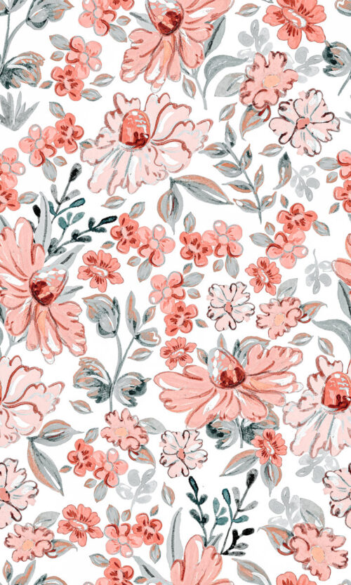 Pink Deer Floral